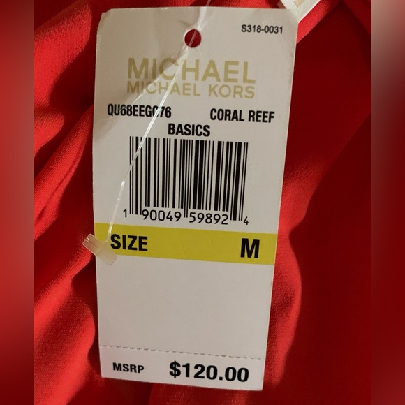 Michael by Michael Kors •NWT • Coral W/ gold hardware • Size Med - Picture 3 of 9